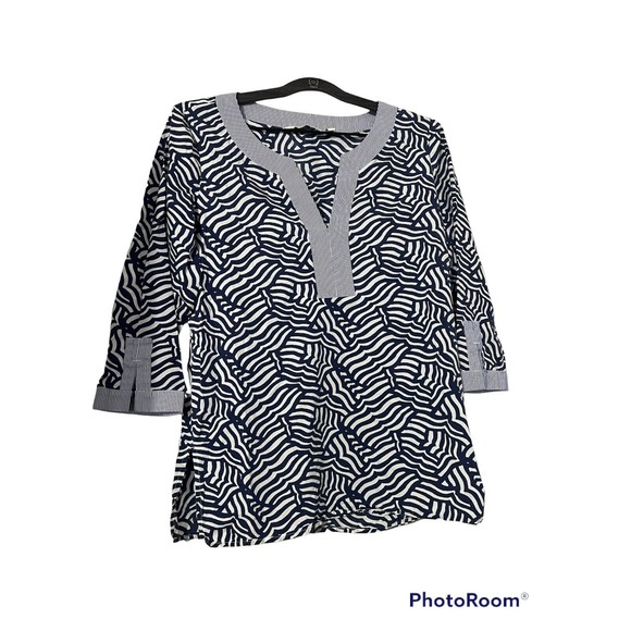 Vineyard Vines Whale Tail Printed Tunic‎ Top Small - Picture 1 of 6